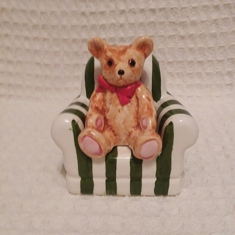 Vandor Bear & Chair Salt and Pepper Shakers